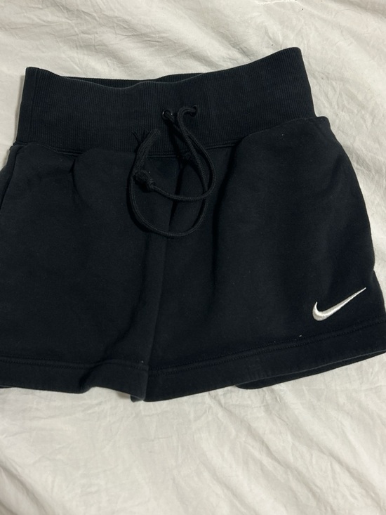 Nike Pants - Nike Black Pull-On Shorts with White Swoosh Tag